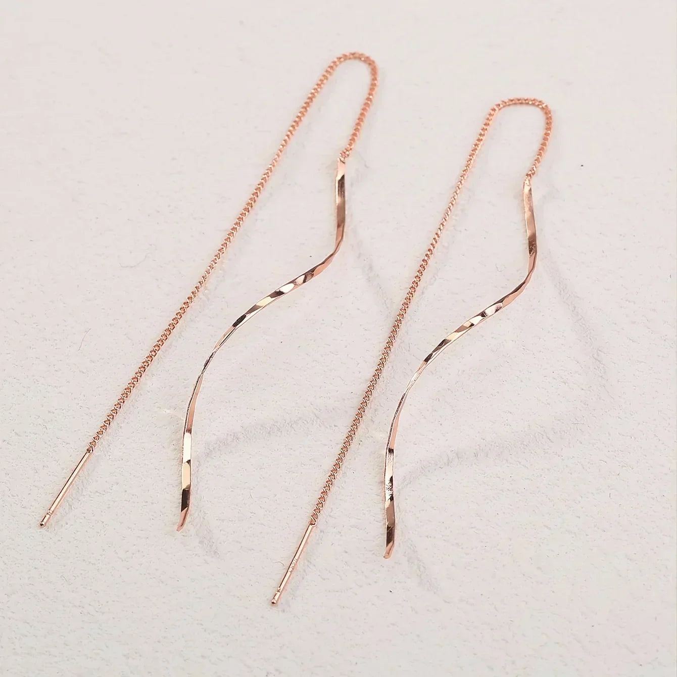 Kimberly Benn | Long Earrings in Wavy Design