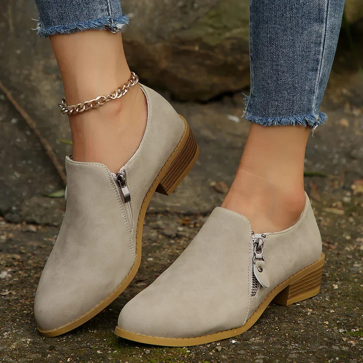 Kimberly Benn | Zip-Up Ankle Boots