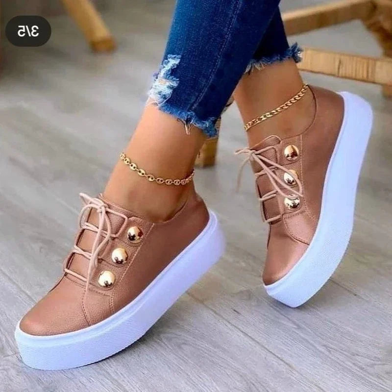 Kimberly Benn | Orthopedic Round Toe Platform Sneakers