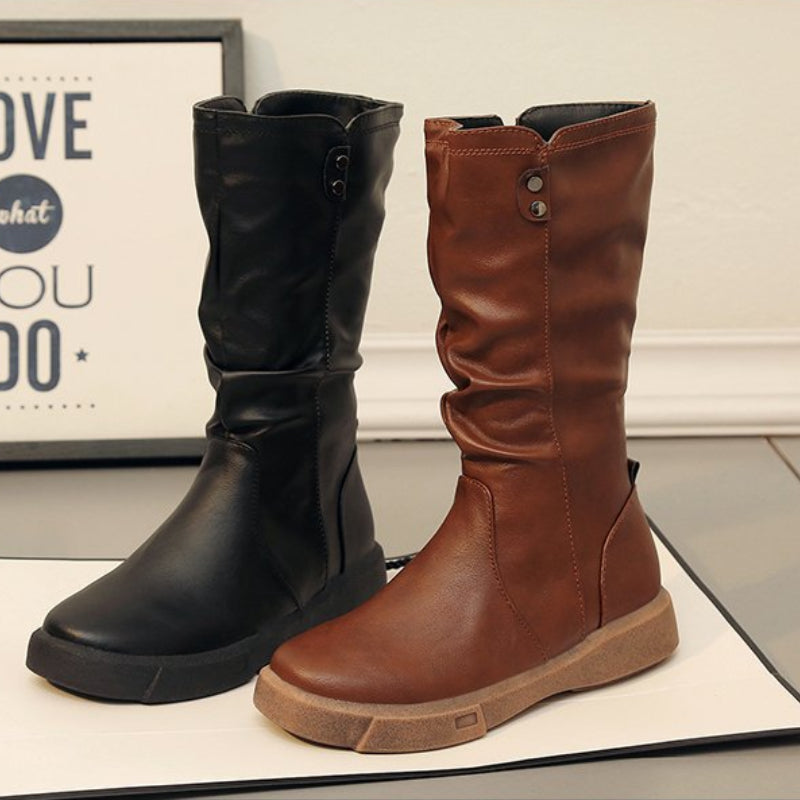 Kimberly Benn | Waterproof Vegan Leather Boots With Zipper