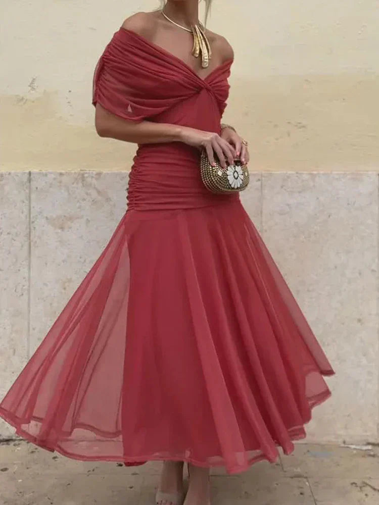 Kimberly Benn | Elegant Dress With V-Neckline