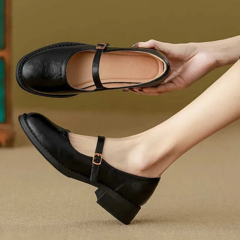 Kimberly Benn | Classic Comfort Mary Janes Made Of Leather