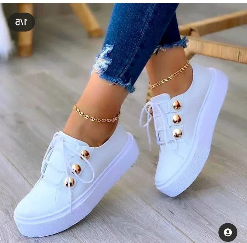 Kimberly Benn | Orthopedic Round Toe Platform Sneakers
