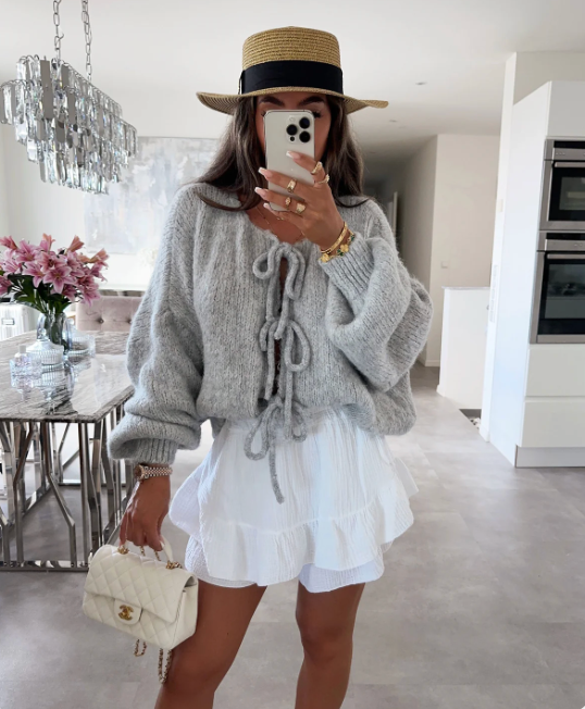 Kimberly Benn | Knitted Bow Cardigan