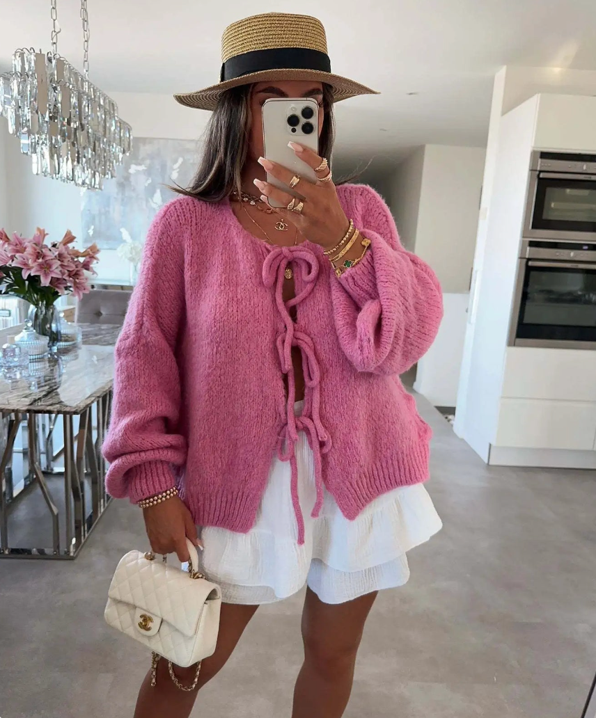 Kimberly Benn | Knitted Bow Cardigan