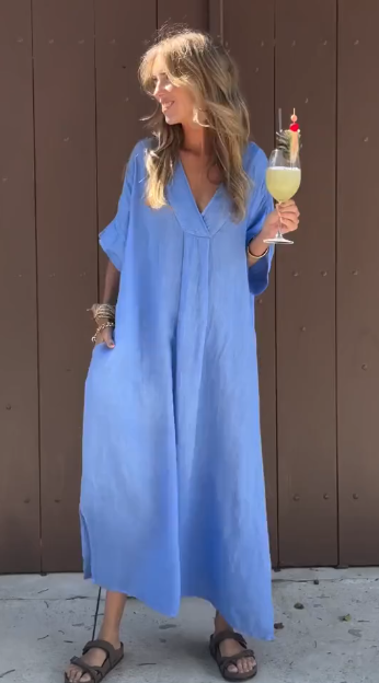 Kimberly Benn | Oversized V-Neck Dress