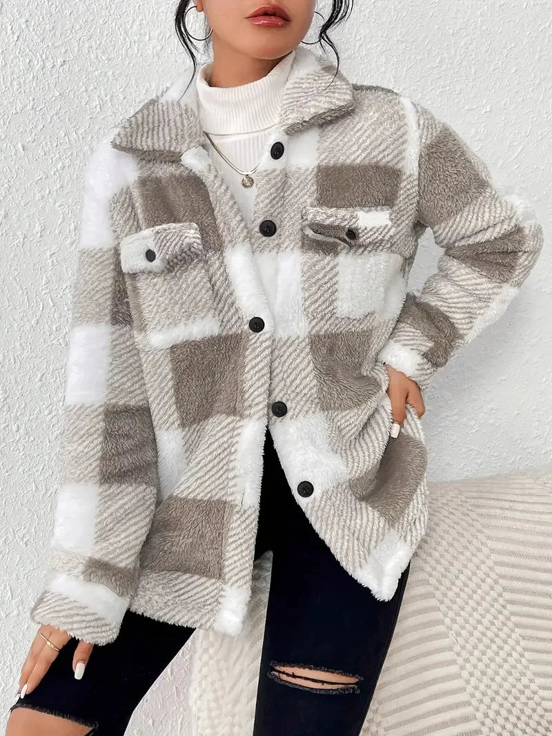 Kimberly Benn | Fleece Jacket In Plaid