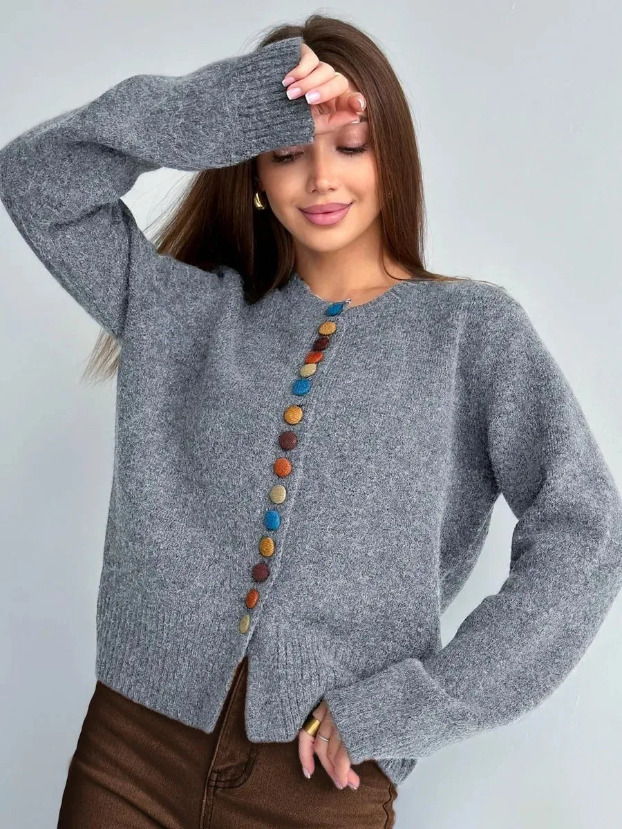 Kimberly Benn | Button-Accent Cardigan