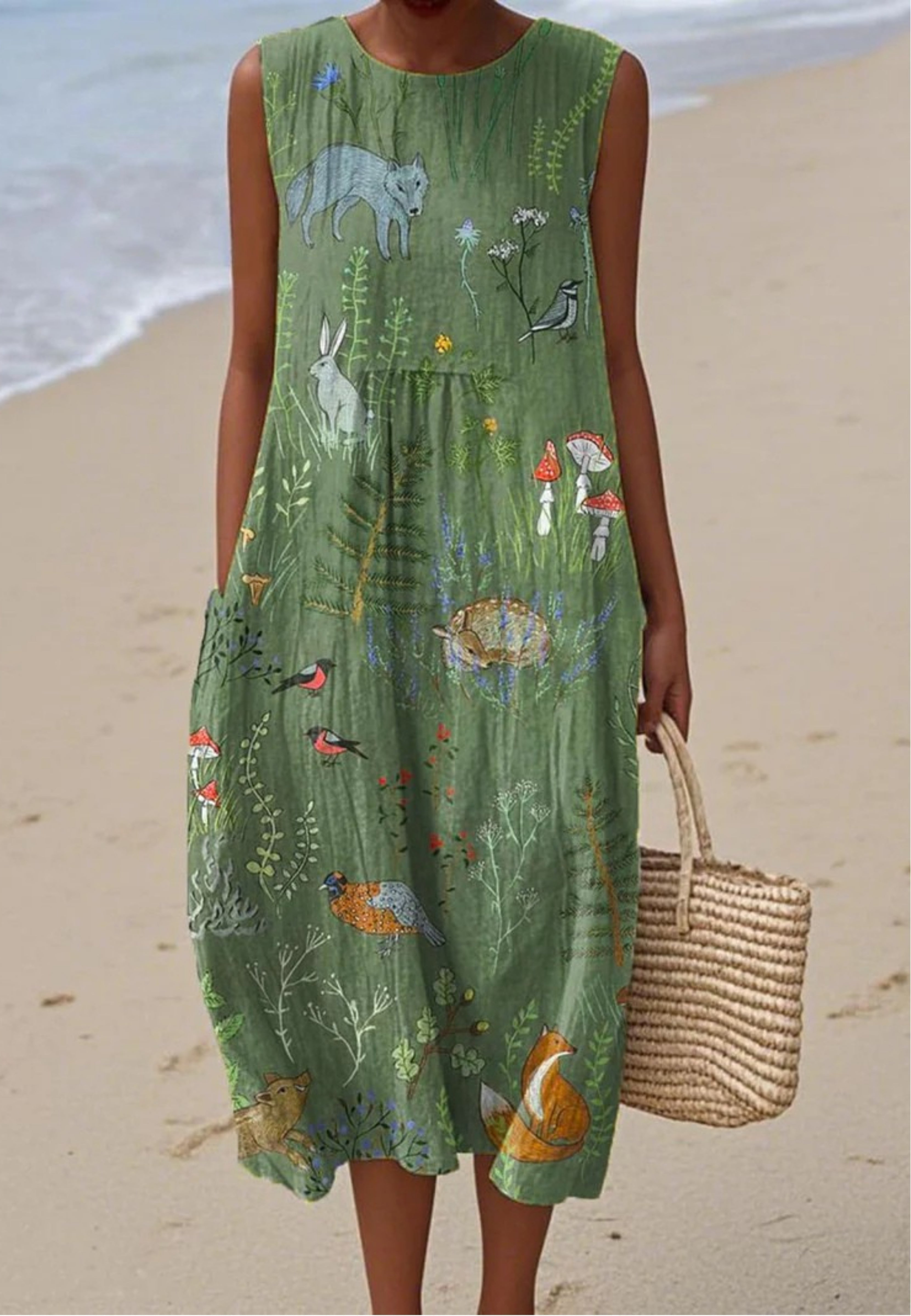 Kimberly Benn | Dress With Woodland Animal Print
