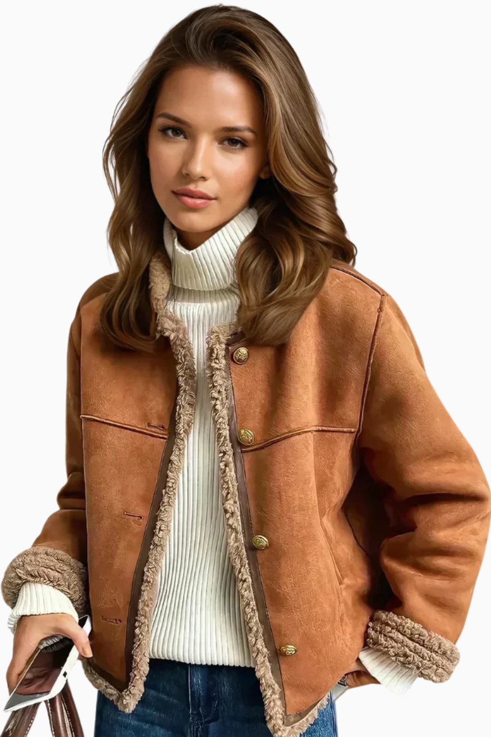 Kimberly Benn | Buttoned Sheepskin Jacket