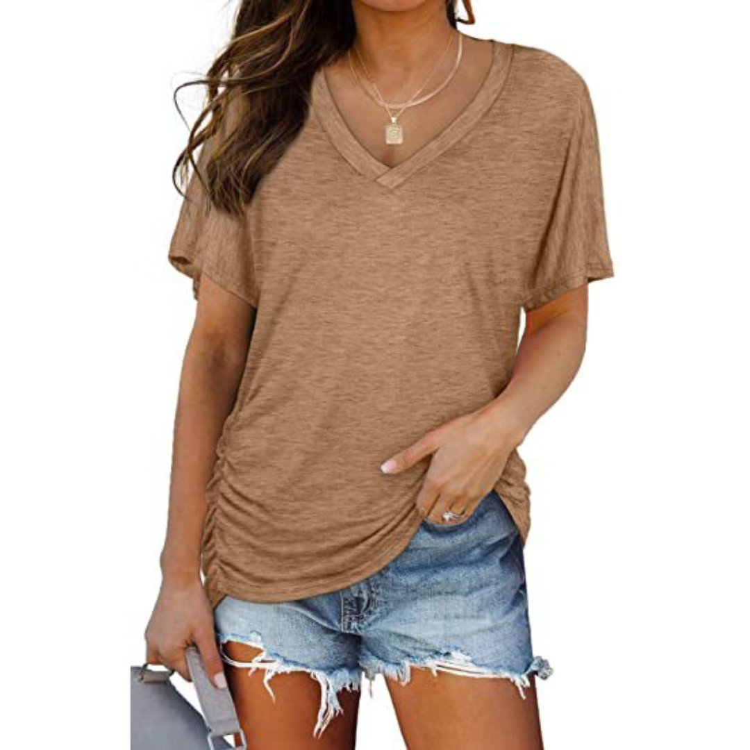 Kimberly Benn | Classic V-Neck Loose Fit Shirt