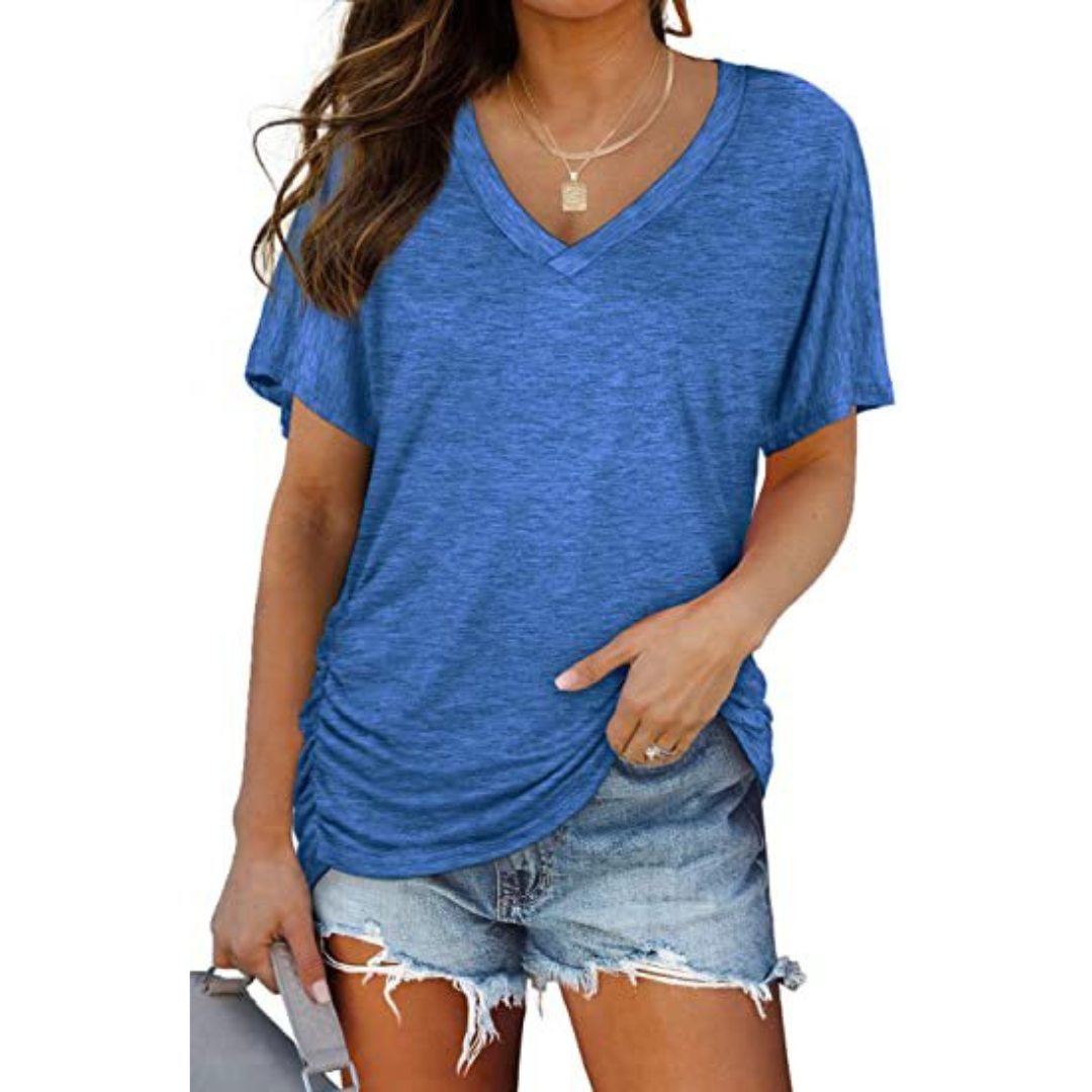 Kimberly Benn | Classic V-Neck Loose Fit Shirt