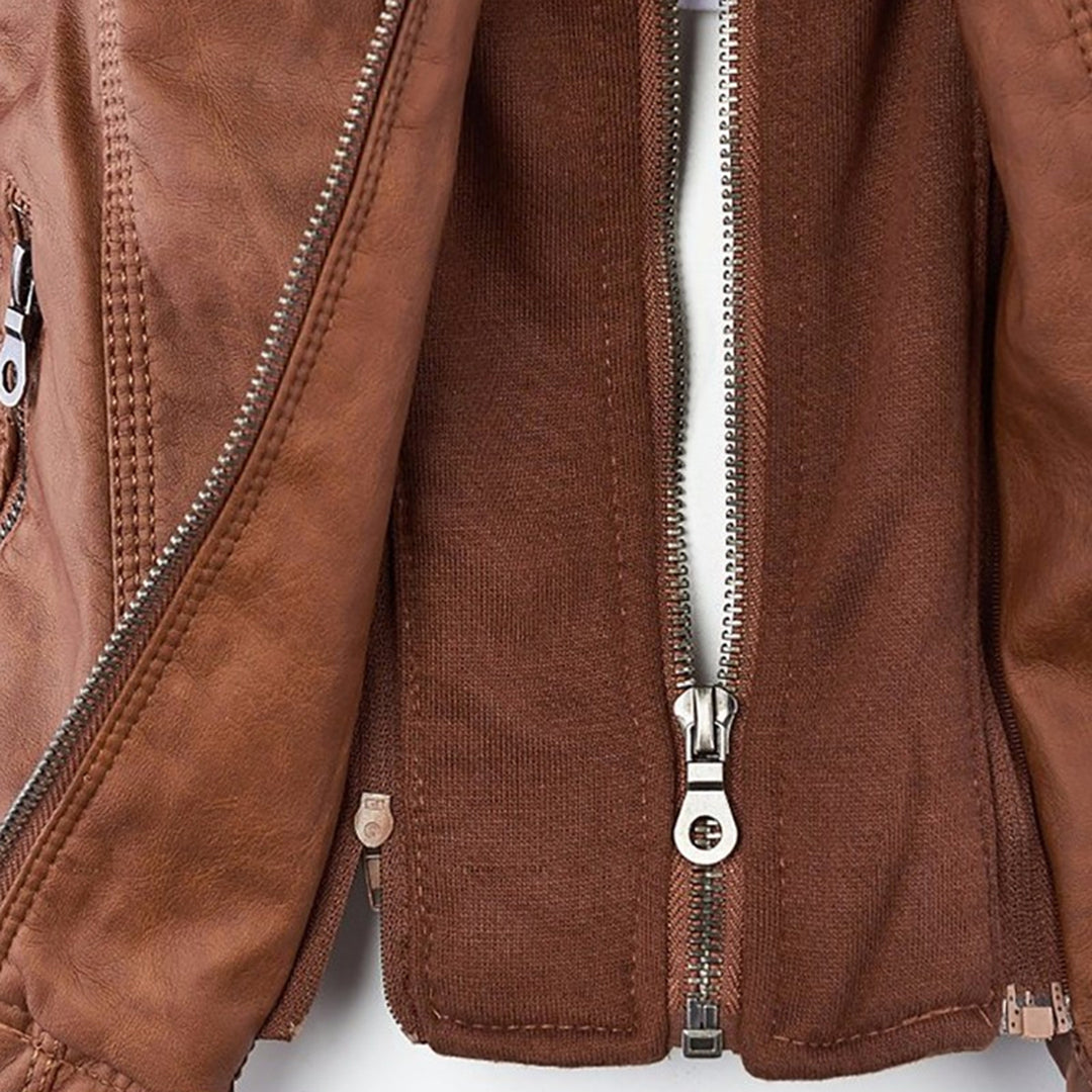 Kimberly Benn | Hooded Leather Jacket