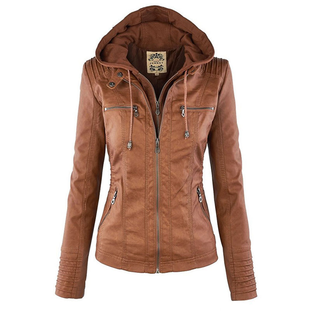 Kimberly Benn | Hooded Leather Jacket