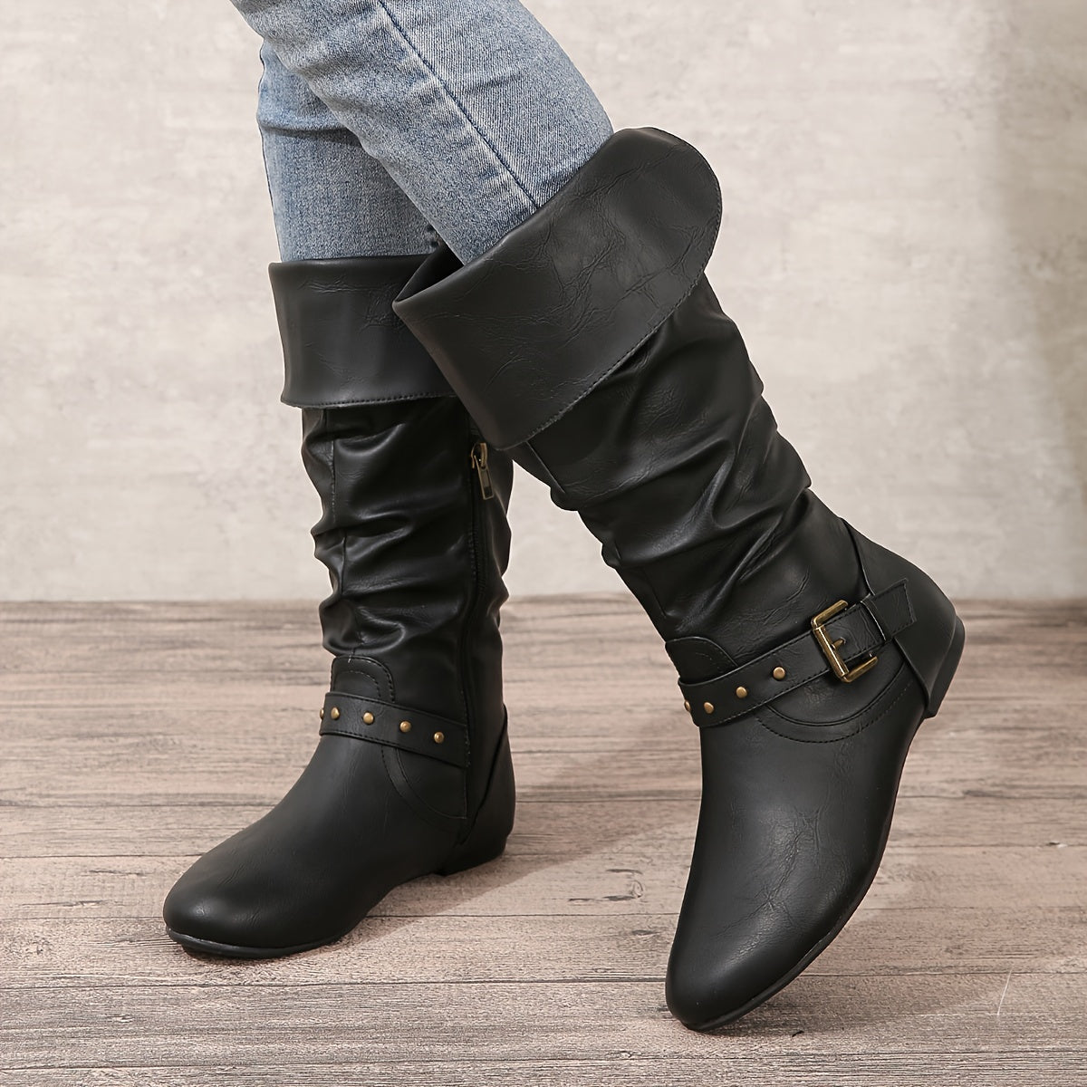 Kimberly Benn | Women's Knee-High Boots, Side Zipper