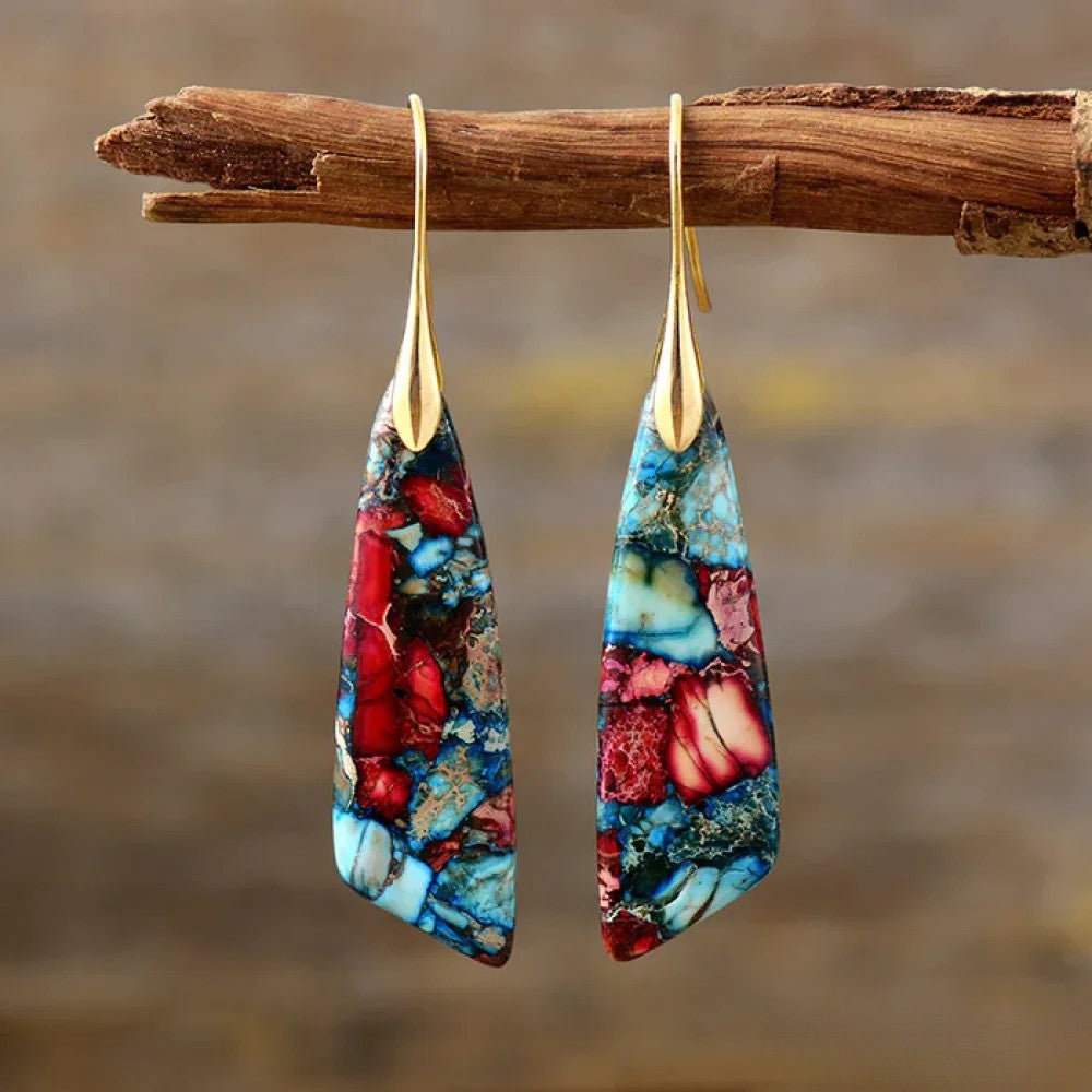 Kimberly Benn | Retro Colorful Stone Earrings