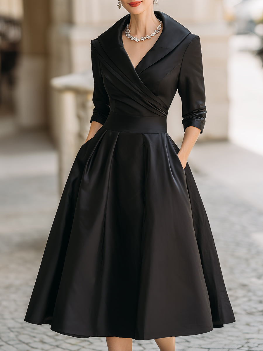 Kimberly Benn | Midi Dress in Satin