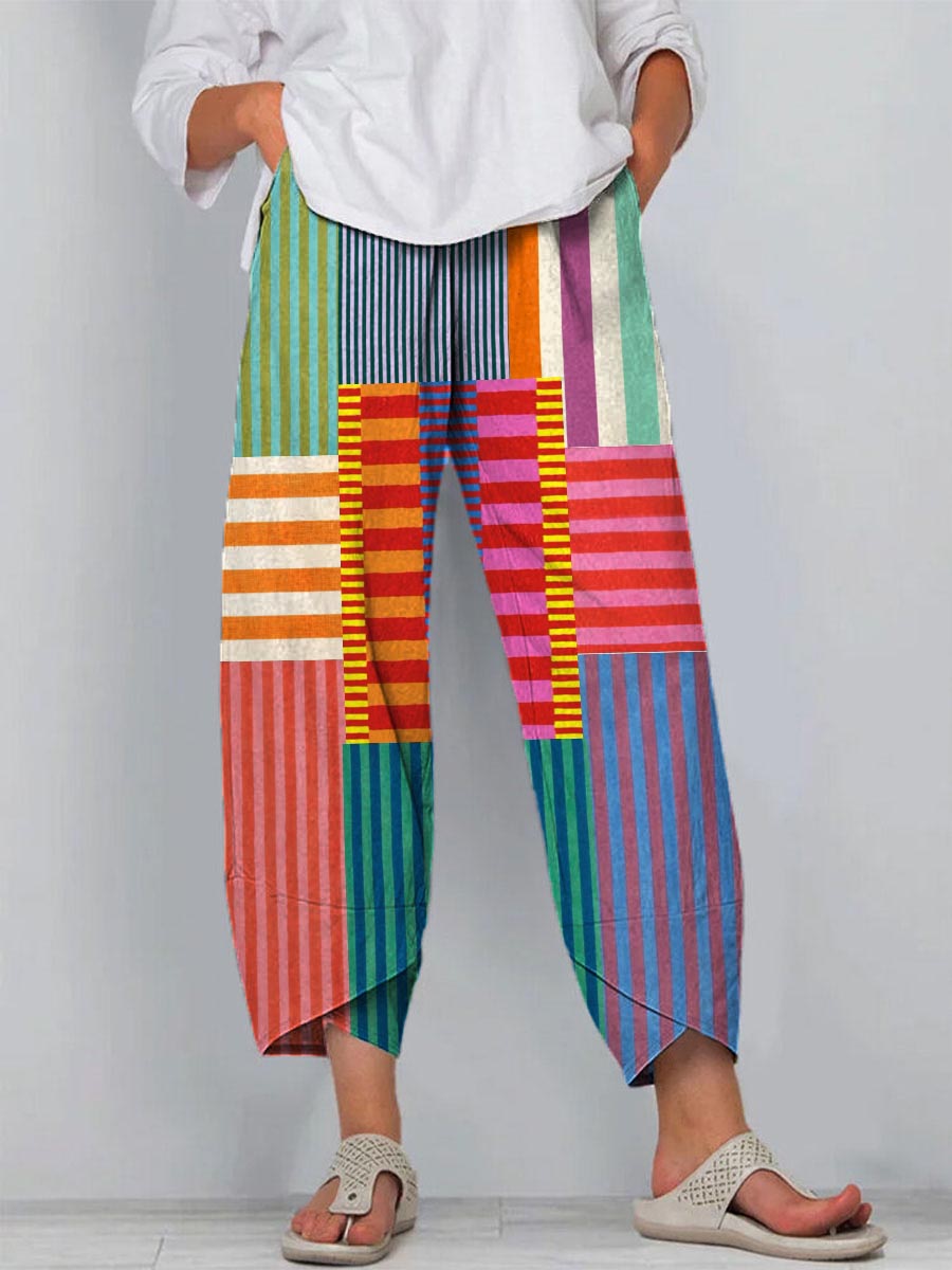 Kimberly Benn | Color Block Stripes Pants