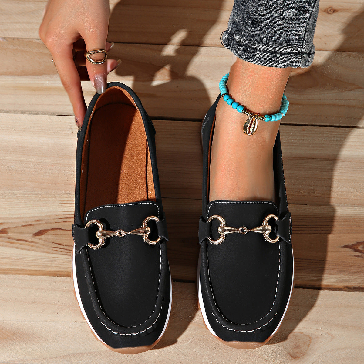 Kimberly Benn | Flat Buckle Loafers
