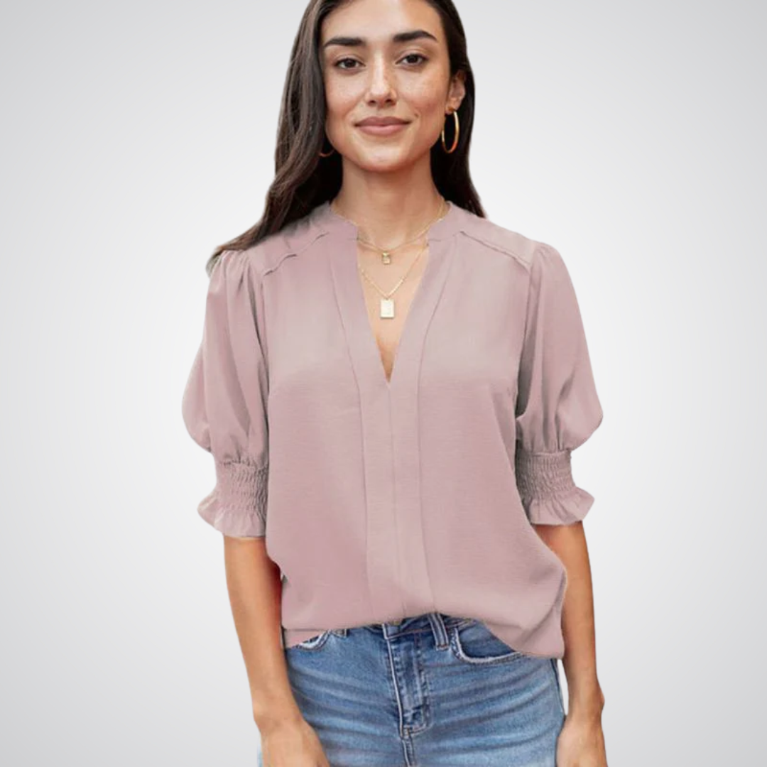 Kimberly Benn | Chic V-Neck Blouse