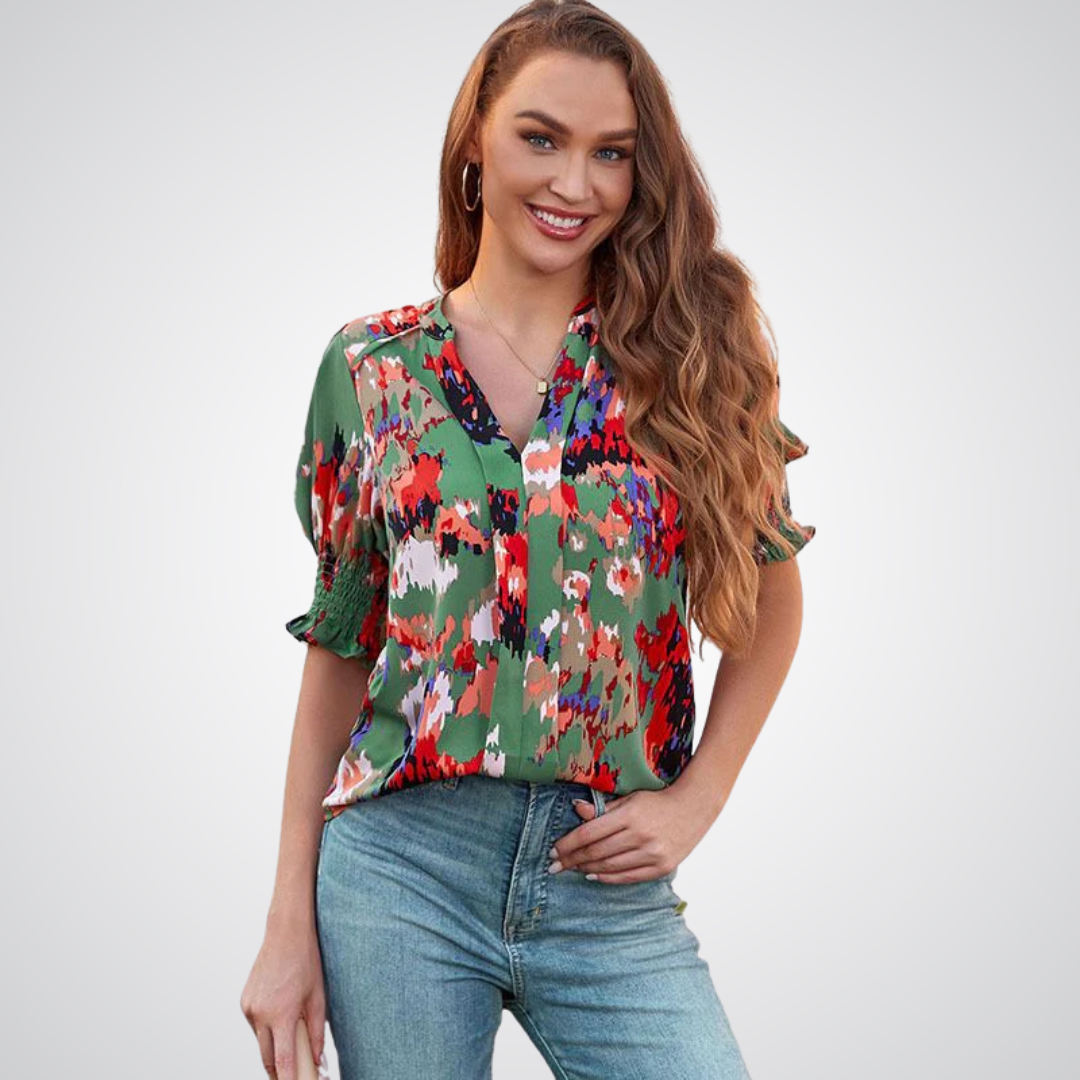 Kimberly Benn | Chic V-Neck Blouse