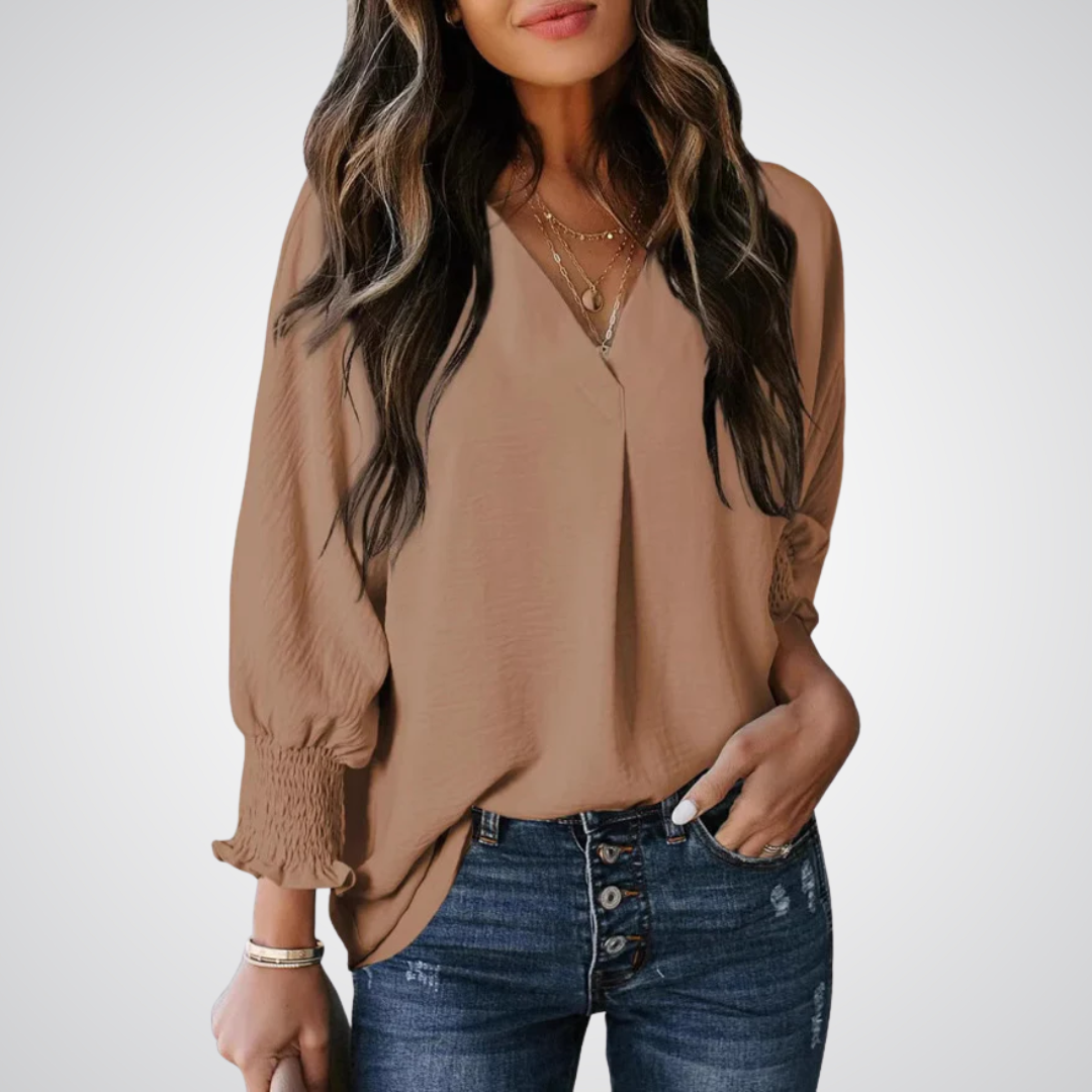 Kimberly Benn | Classic V-Neck Tunic Blouse