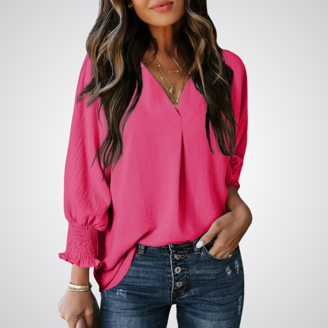 Kimberly Benn | Classic V-Neck Tunic Blouse
