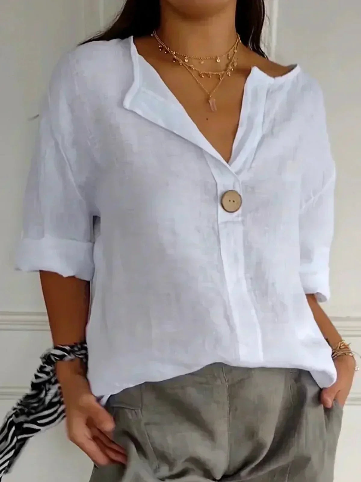 Kimberly Benn | V-Neck Blouse