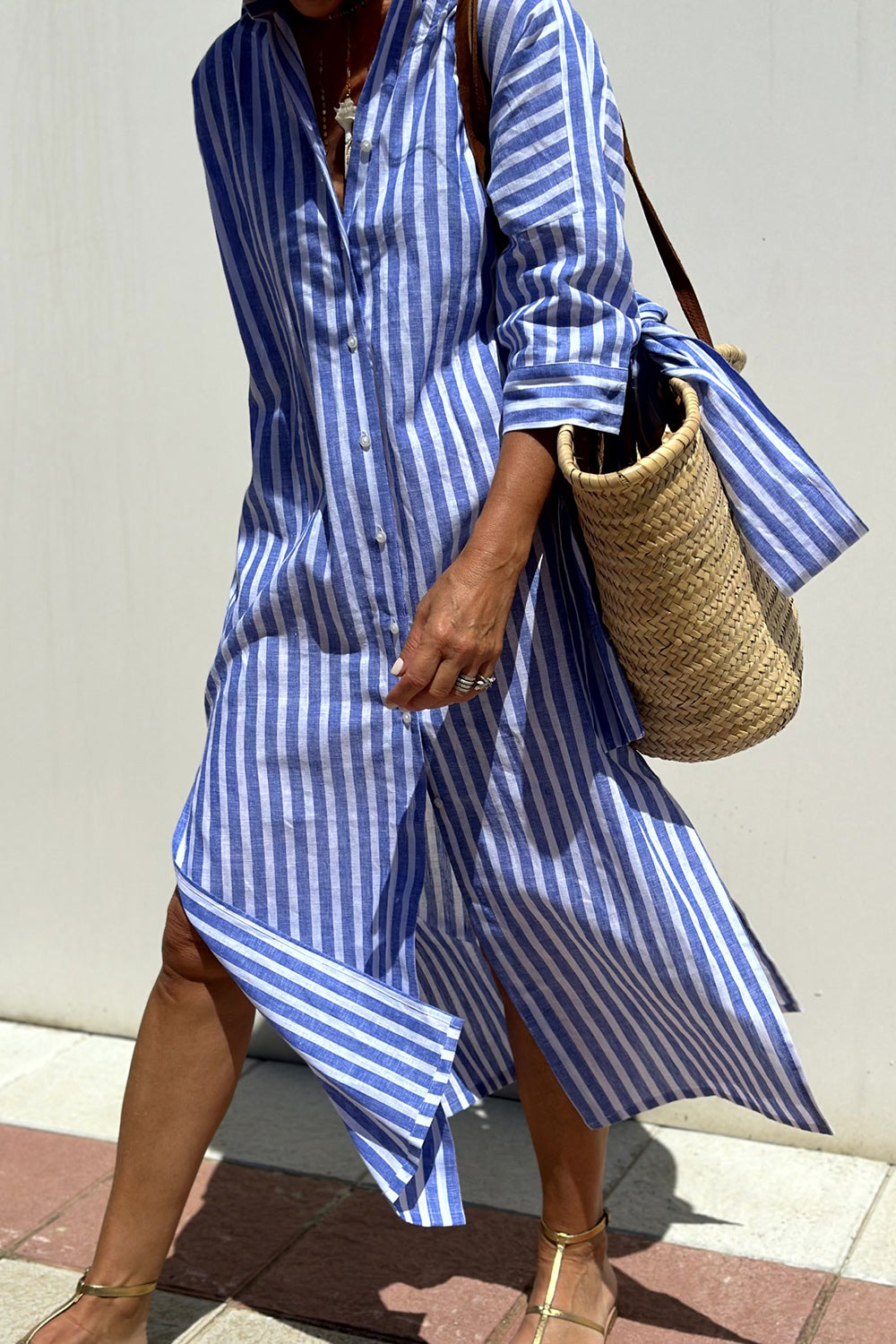 Kimberly Benn | Striped Shirt Dress, Comfortable Fit