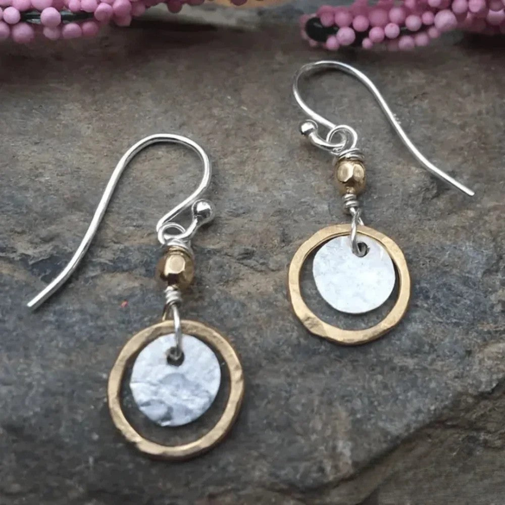 Kimberly Benn | Antique Gold And Silver Hoop Rings