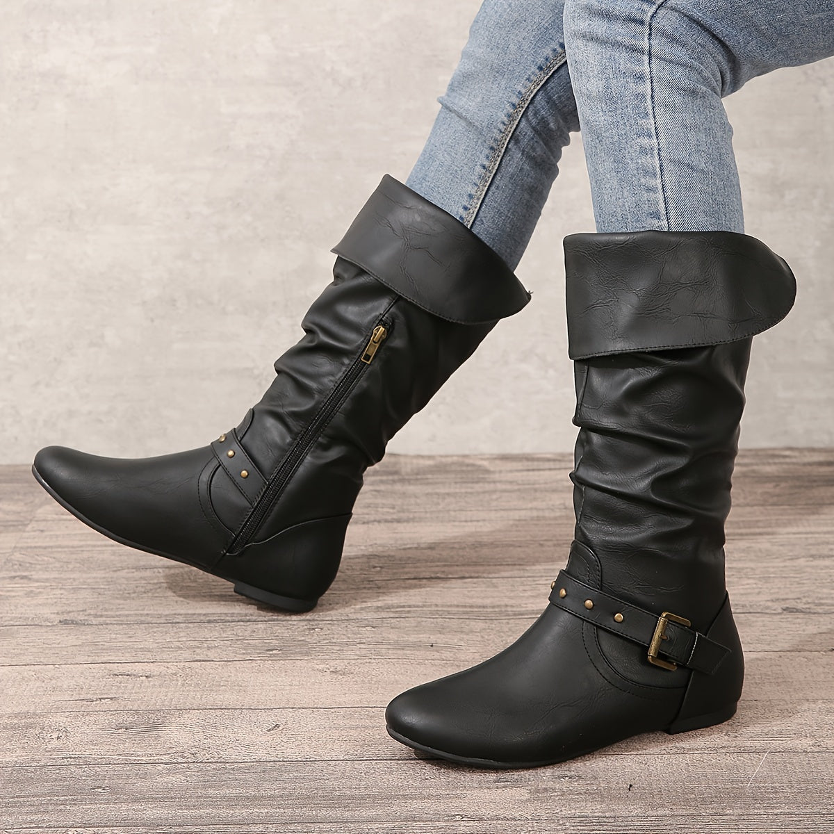 Kimberly Benn | Women's Knee-High Boots, Side Zipper