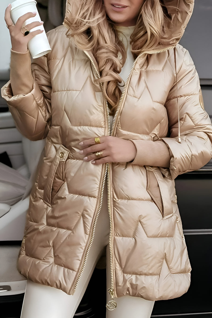 Kimberly Benn | Elegant Winter Coat with Hood and Padding