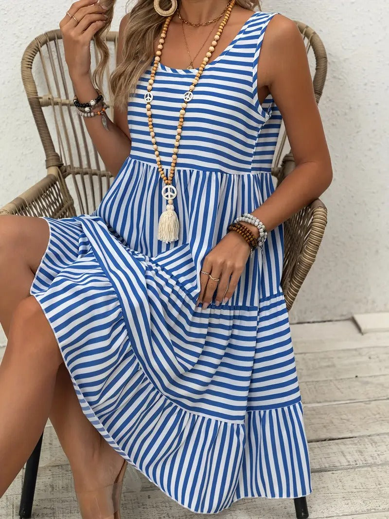 Kimberly Benn | Sleeveless Striped Sundress