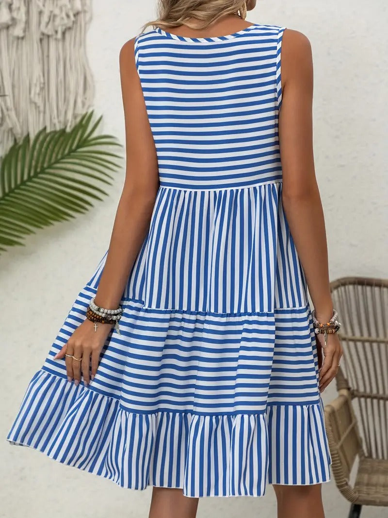 Kimberly Benn | Sleeveless Striped Sundress
