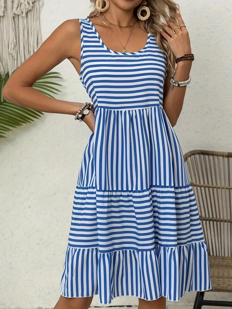 Kimberly Benn | Sleeveless Striped Sundress