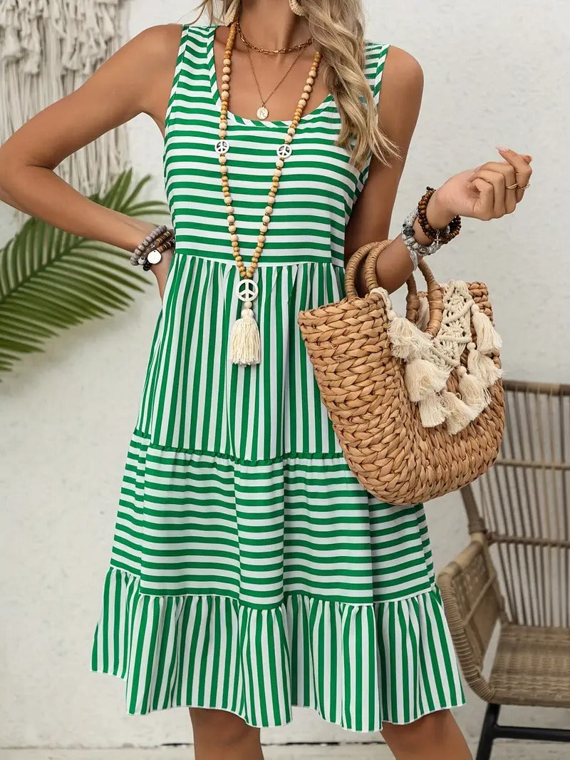 Kimberly Benn | Sleeveless Striped Sundress