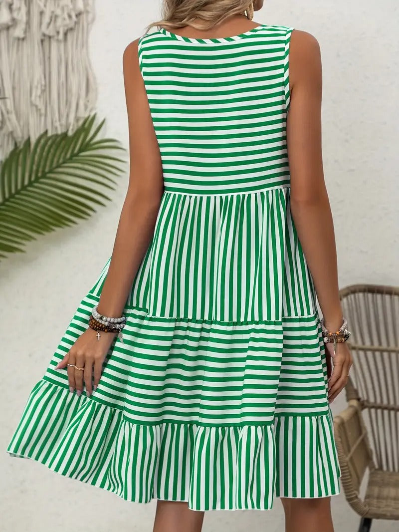 Kimberly Benn | Sleeveless Striped Sundress