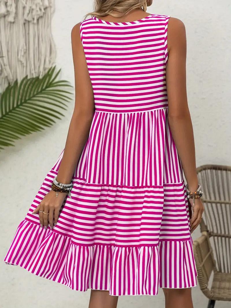 Kimberly Benn | Sleeveless Striped Sundress