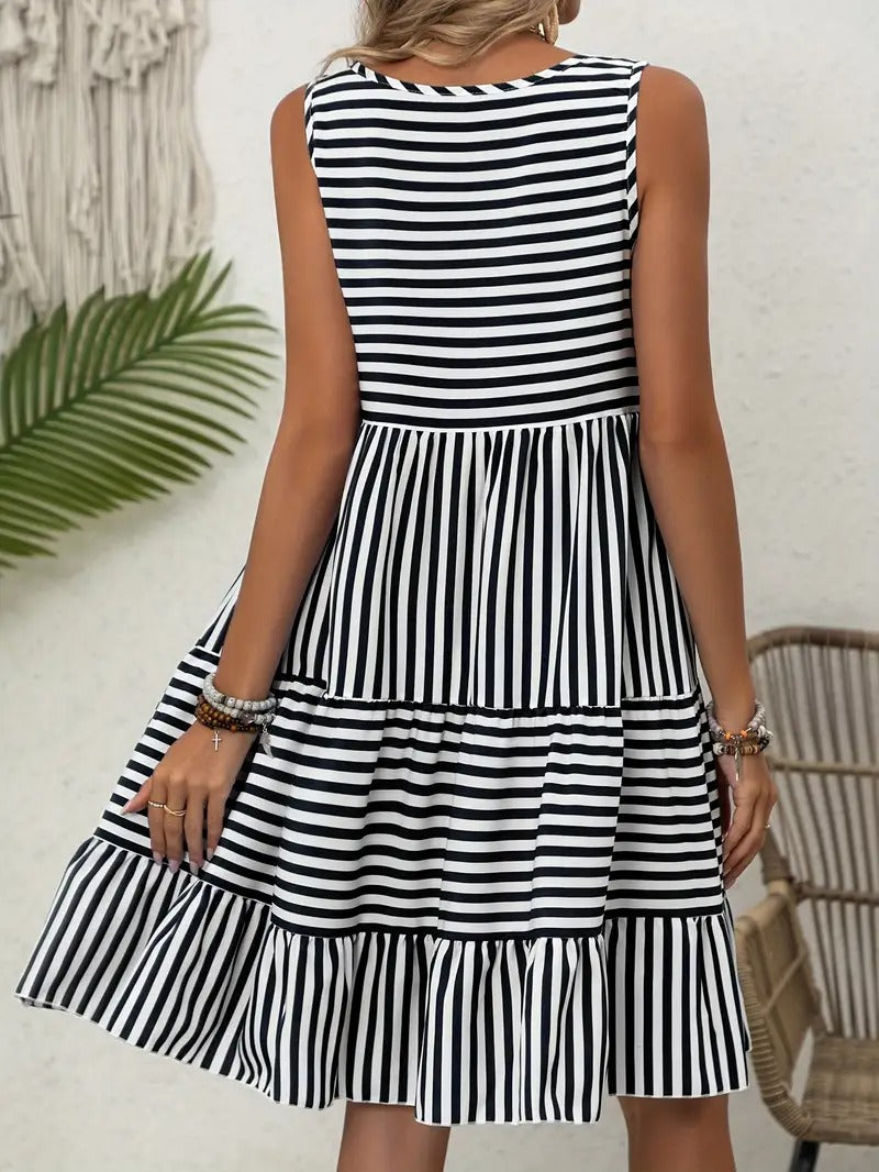 Kimberly Benn | Sleeveless Striped Sundress