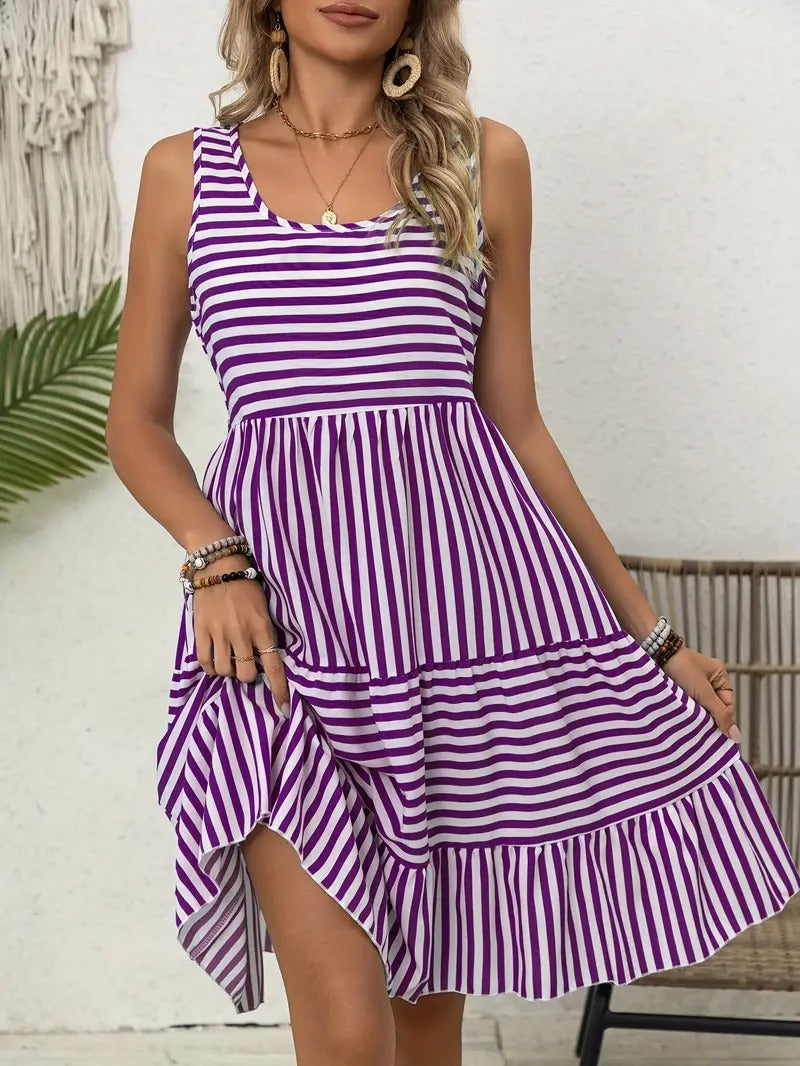 Kimberly Benn | Sleeveless Striped Sundress