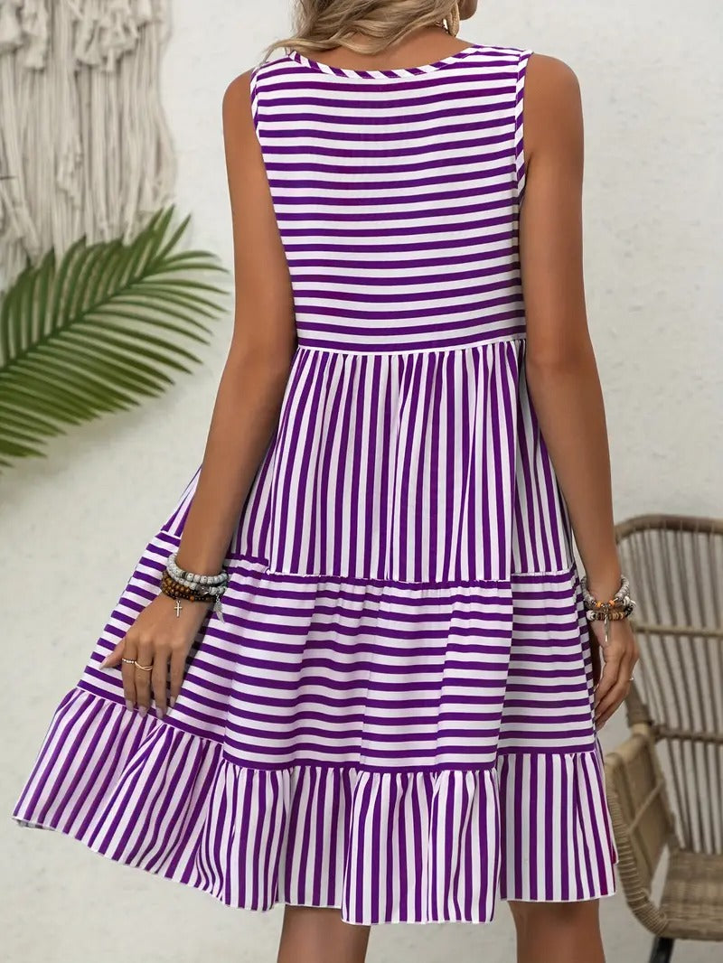 Kimberly Benn | Sleeveless Striped Sundress