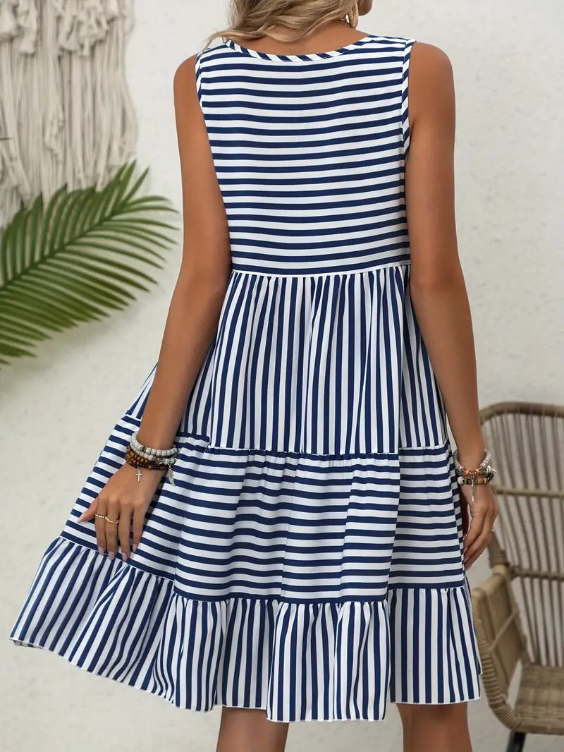 Kimberly Benn | Sleeveless Striped Sundress