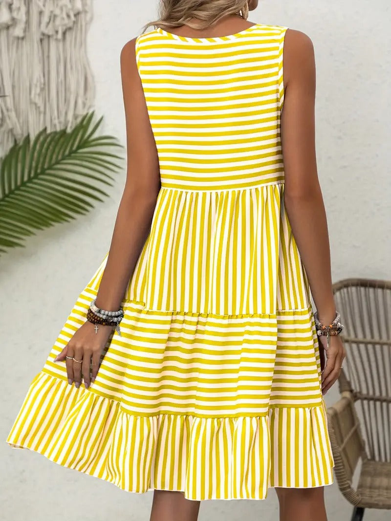 Kimberly Benn | Sleeveless Striped Sundress