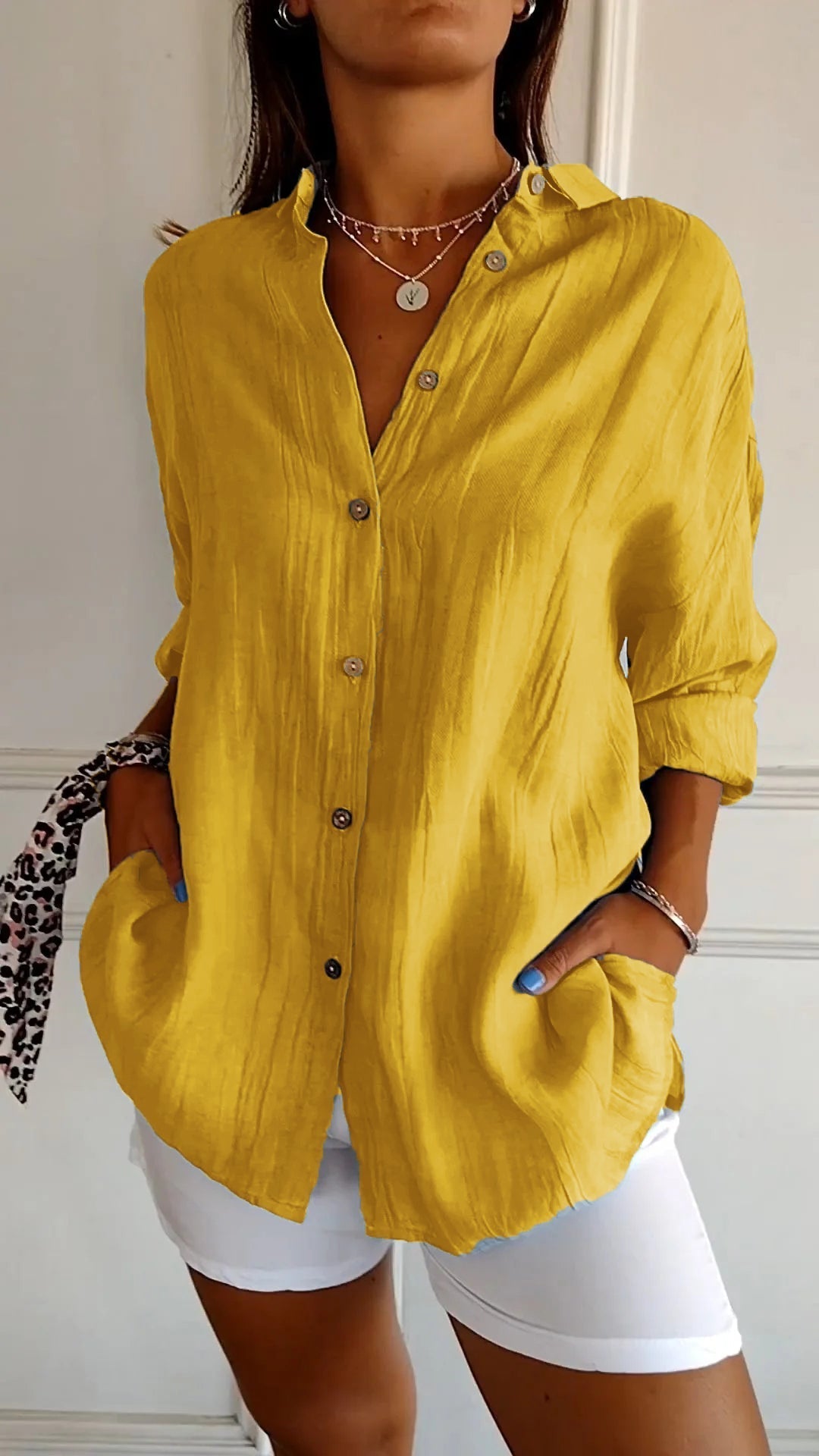 Kimberly Benn | Elegant Shirt With Pleated Style