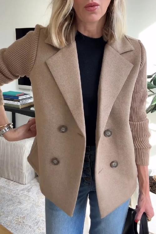 Kimberly Benn | Elegant Knit-Sleeve Jacket