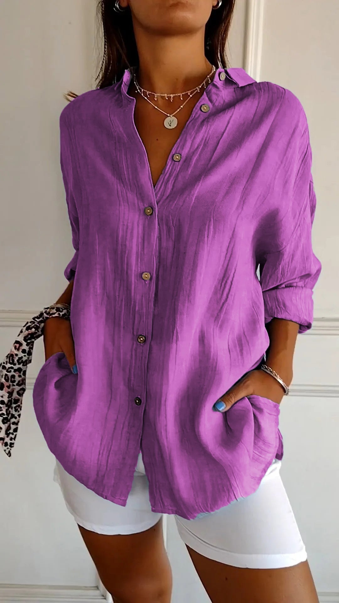 Kimberly Benn | Elegant Shirt With Pleated Style