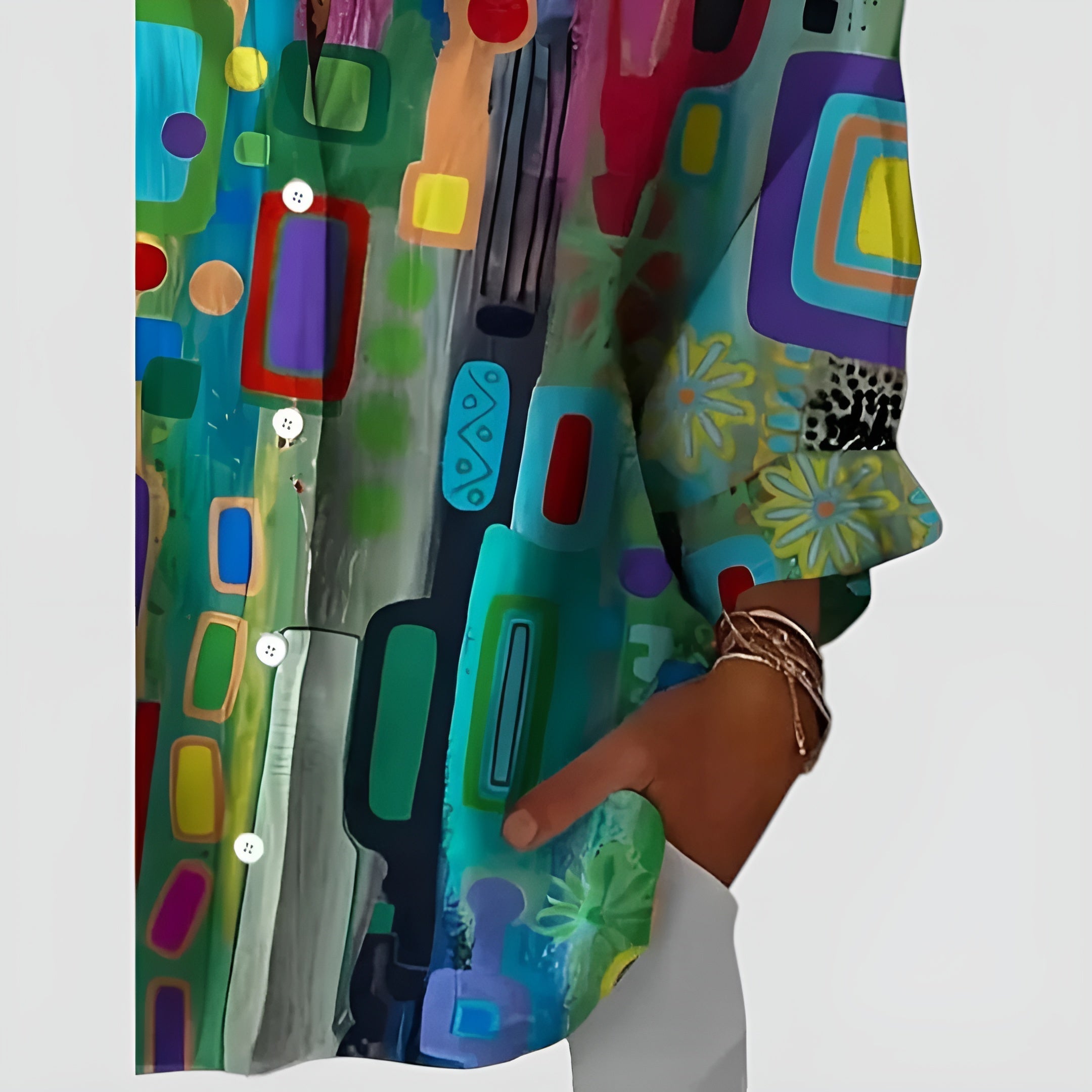 Kimberly Benn | Blouse With Geometric Pattern