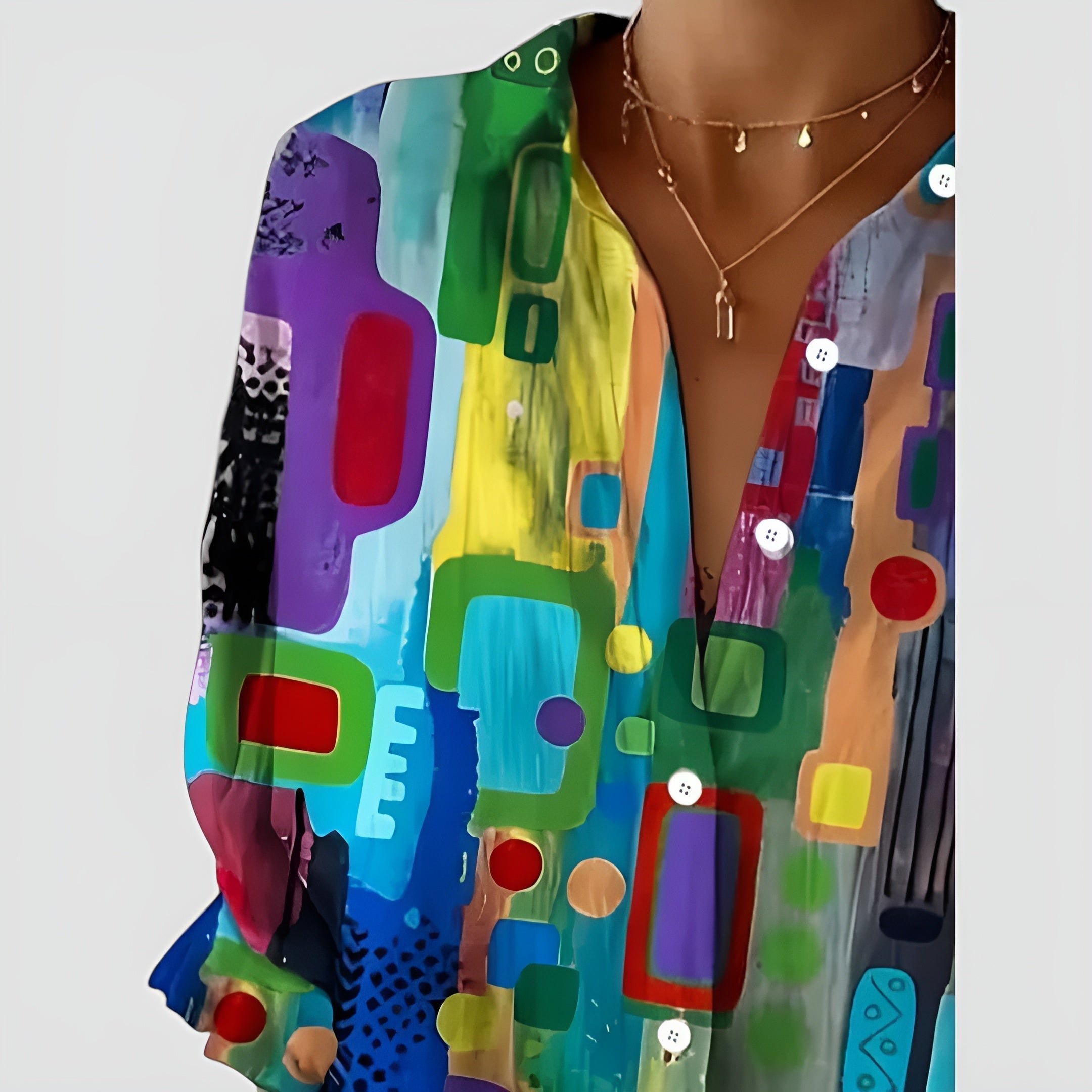 Kimberly Benn | Blouse With Geometric Pattern