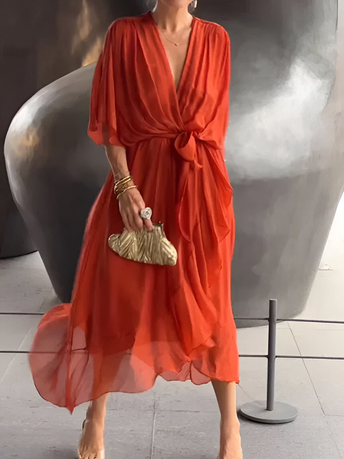 Kimberly Benn | Tie-Waist Midi Dress