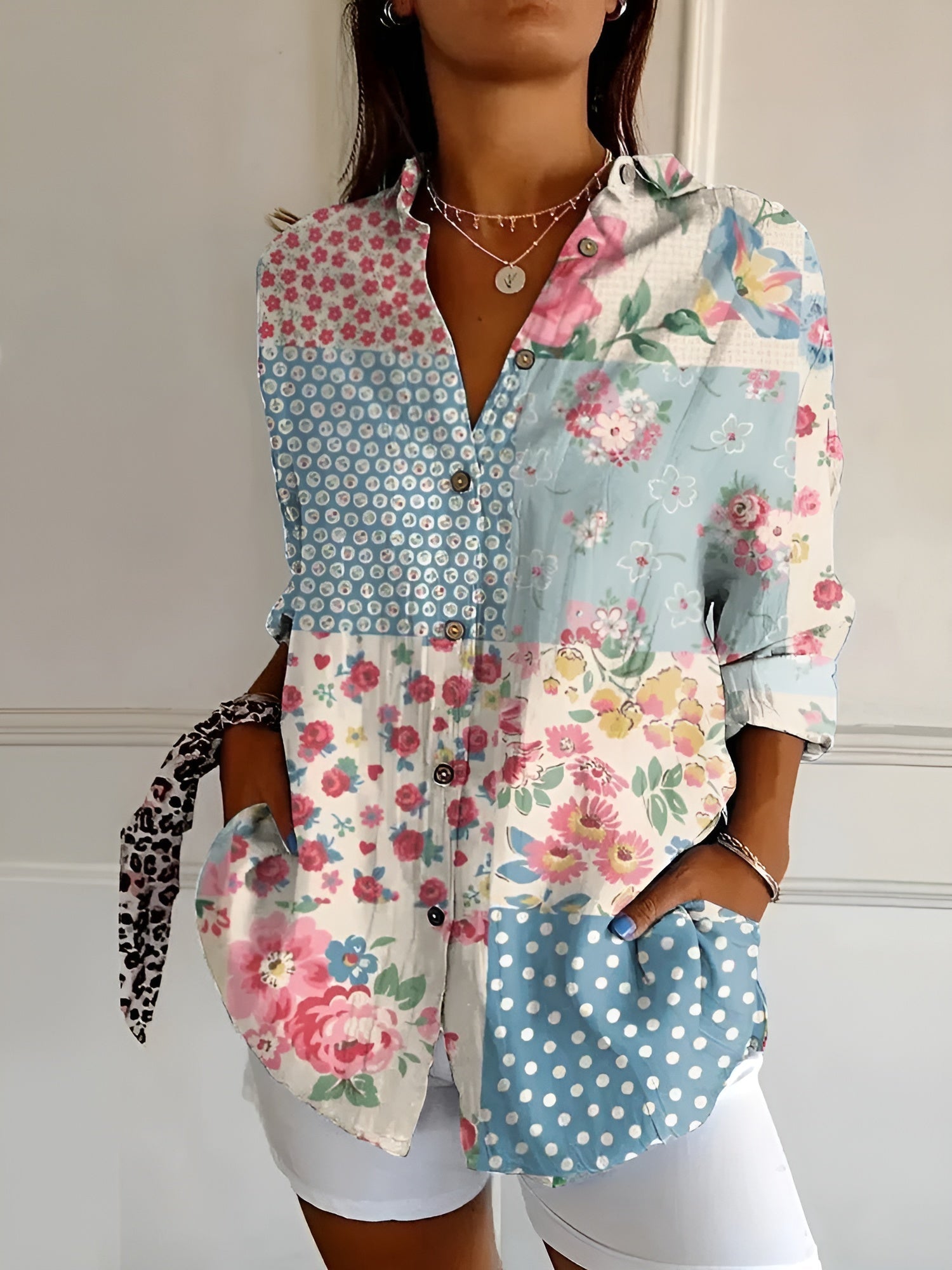 Kimberly Benn | Elegant Floral Button Shirt